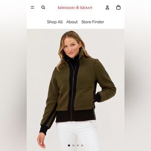 🌻 NWT Krimson Klover Stevie fleece jacket, hunter green, small.